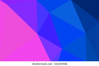 Multicolor pink, blue polygonal illustration, which consist of triangles. Geometric background in Origami style with gradient. Triangular design for your business.