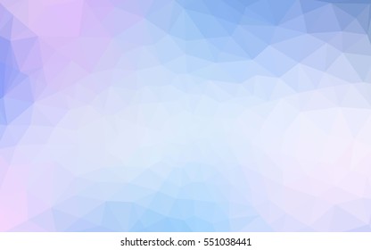 Multicolor pink, blue polygonal illustration, which consist of triangles. Geometric background in Origami style with gradient. Triangular design for your business.