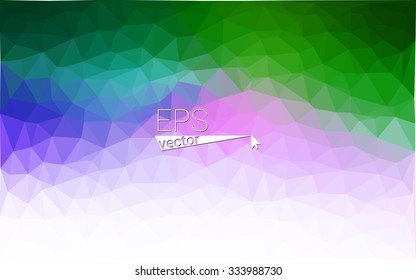 multicolor pink, green geometric rumpled triangular low poly style gradient illustration graphic background. Vector polygonal design for your business.