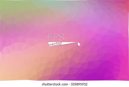 multicolor pink, green geometric rumpled triangular low poly style gradient illustration graphic background. Vector polygonal design for your business.