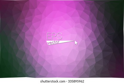 multicolor pink, green geometric rumpled triangular low poly style gradient illustration graphic background. Vector polygonal design for your business.