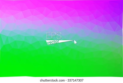 multicolor pink, green geometric rumpled triangular low poly origami style gradient illustration graphic background. Vector polygonal design for your business.