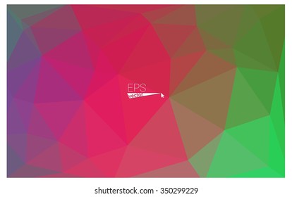 multicolor pink, green geometric rumpled triangular low poly origami style gradient illustration graphic background. Vector polygonal design for your business.