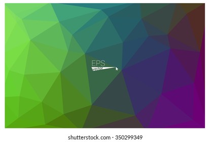 multicolor pink, green geometric rumpled triangular low poly origami style gradient illustration graphic background. Vector polygonal design for your business.