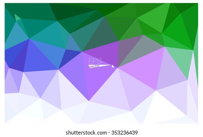 multicolor pink, green geometric rumpled triangular low poly origami style gradient illustration graphic background. Vector polygonal design for your business.