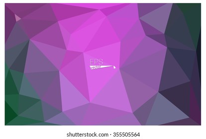 multicolor pink, green geometric rumpled triangular low poly origami style gradient illustration graphic background. Vector polygonal design for your business.