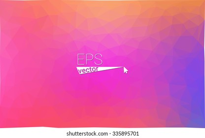 Multicolor pink, red, orange  geometric rumpled triangular low poly style gradient illustration graphic background. Vector polygonal design for your business.