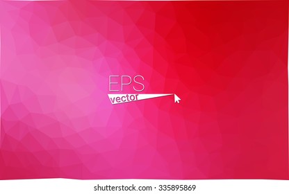 Multicolor pink, red, orange  geometric rumpled triangular low poly style gradient illustration graphic background. Vector polygonal design for your business.