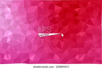 Multicolor pink, red, orange  geometric rumpled triangular low poly style gradient illustration graphic background. Vector polygonal design for your business.