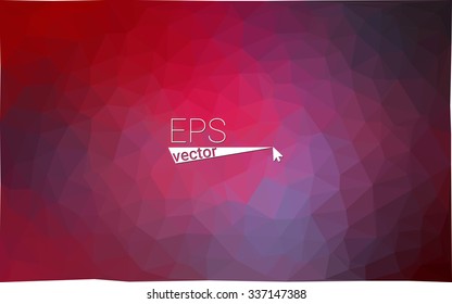 Multicolor pink, red, orange geometric rumpled triangular low poly origami style gradient illustration graphic background. Vector polygonal design for your business.