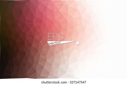 Multicolor pink, red, orange geometric rumpled triangular low poly origami style gradient illustration graphic background. Vector polygonal design for your business.
