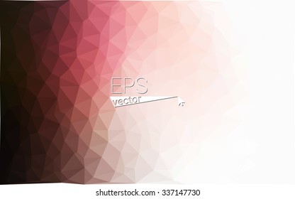 Multicolor pink, red, orange geometric rumpled triangular low poly origami style gradient illustration graphic background. Vector polygonal design for your business.
