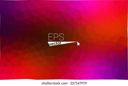 Multicolor pink, red, orange geometric rumpled triangular low poly origami style gradient illustration graphic background. Vector polygonal design for your business.