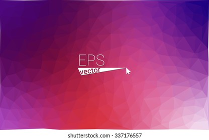 Multicolor pink, red, orange geometric rumpled triangular low poly origami style gradient illustration graphic background. Vector polygonal design for your business.