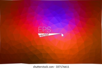 Multicolor pink, red, orange geometric rumpled triangular low poly origami style gradient illustration graphic background. Vector polygonal design for your business.