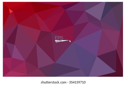 Multicolor pink, red, orange geometric rumpled triangular low poly origami style gradient illustration graphic background. Vector polygonal design for your business.