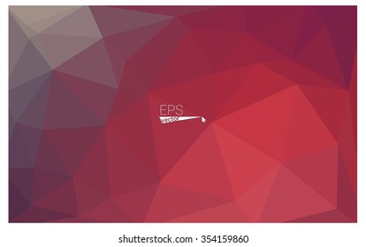 Multicolor pink, red, orange geometric rumpled triangular low poly origami style gradient illustration graphic background. Vector polygonal design for your business.