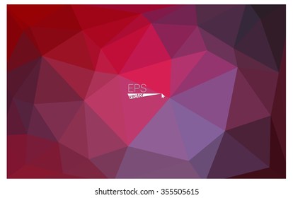 Multicolor pink, red, orange geometric rumpled triangular low poly origami style gradient illustration graphic background. Vector polygonal design for your business.