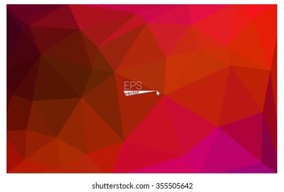 Multicolor pink, red, orange geometric rumpled triangular low poly origami style gradient illustration graphic background. Vector polygonal design for your business.