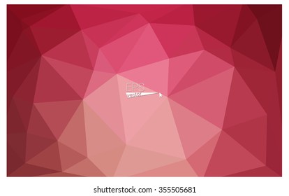 Multicolor pink, red, orange geometric rumpled triangular low poly origami style gradient illustration graphic background. Vector polygonal design for your business.