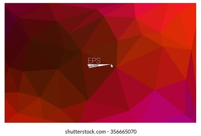 Multicolor pink, red, orange geometric rumpled triangular low poly origami style gradient illustration graphic background. Vector polygonal design for your business.