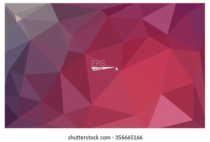 Multicolor pink, red, orange geometric rumpled triangular low poly origami style gradient illustration graphic background. Vector polygonal design for your business.