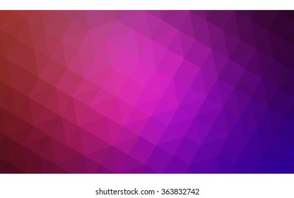 Multicolor pink, red, orange polygonal illustration, which consist of triangles. Geometric background in Origami style with gradient. Triangular design for your business in vector.