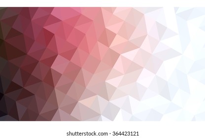 Multicolor pink, red, orange polygonal illustration, which consist of triangles. Geometric background in Origami style with gradient. Triangular design for your business in vector.