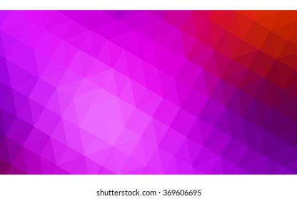 Multicolor pink, red, orange polygonal illustration, which consist of triangles. Geometric background in Origami style with gradient. Triangular design for your business.