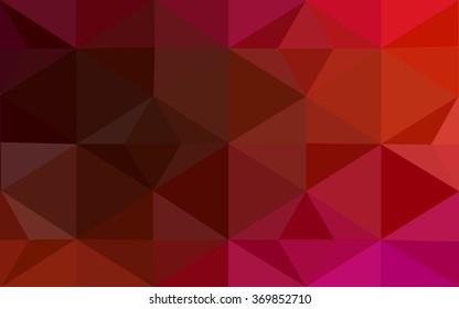 Multicolor pink, red, orange polygonal illustration, which consist of triangles. Geometric background in Origami style with gradient. Triangular design for your business.