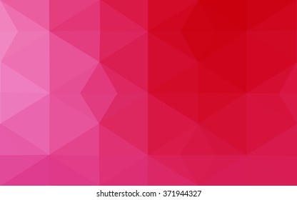 Multicolor pink, red, orange polygonal illustration, which consist of triangles. Geometric background in Origami style with gradient. Triangular design for your business.