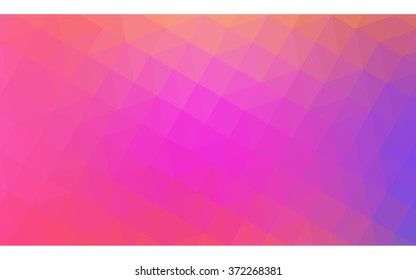 Multicolor pink, red, orange polygonal illustration, which consist of triangles. Geometric background in Origami style with gradient. Triangular design for your business.