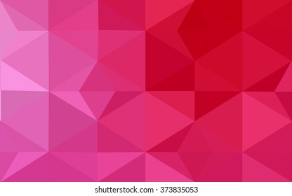 Multicolor pink, red, orange polygonal illustration, which consist of triangles. Geometric background in Origami style with gradient. Triangular design for your business.