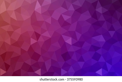Multicolor pink, red, orange polygonal illustration, which consist of triangles. Geometric background in Origami style with gradient. Triangular design for your business.