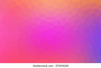 Multicolor pink, red, orange polygonal illustration, which consist of triangles. Geometric background in Origami style with gradient. Triangular design for your business.