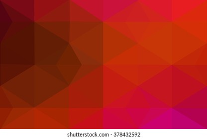 Multicolor pink, red, orange polygonal illustration, which consist of triangles. Geometric background in Origami style with gradient. Triangular design for your business.