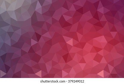 Multicolor pink, red, orange polygonal illustration, which consist of triangles. Geometric background in Origami style with gradient. Triangular design for your business.