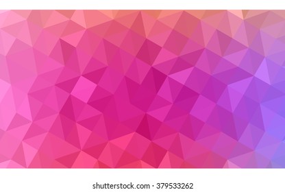 Multicolor pink, red, orange polygonal illustration, which consist of triangles. Geometric background in Origami style with gradient. Triangular design for your business.