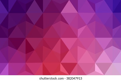 Multicolor pink, red, orange polygonal illustration, which consist of triangles. Geometric background in Origami style with gradient. Triangular design for your business.