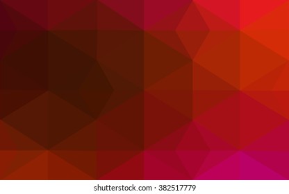 Multicolor pink, red, orange polygonal illustration, which consist of triangles. Geometric background in Origami style with gradient. Triangular design for your business.