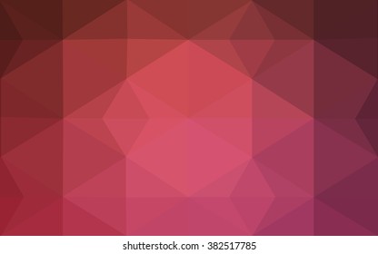 Multicolor pink, red, orange polygonal illustration, which consist of triangles. Geometric background in Origami style with gradient. Triangular design for your business.