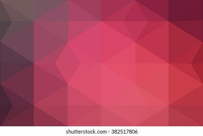 Multicolor pink, red, orange polygonal illustration, which consist of triangles. Geometric background in Origami style with gradient. Triangular design for your business.