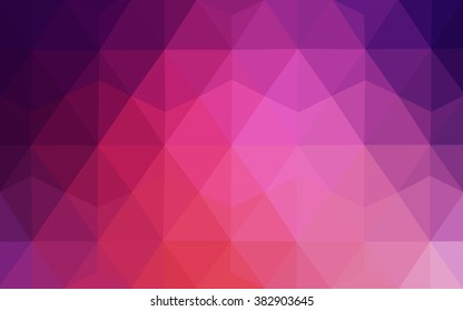 Multicolor pink, red, orange polygonal illustration, which consist of triangles. Geometric background in Origami style with gradient. Triangular design for your business.