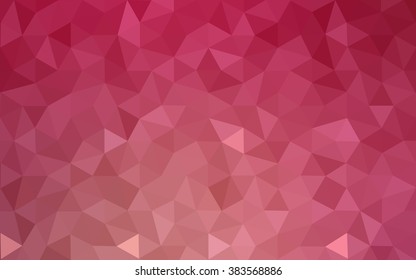 Multicolor pink, red, orange polygonal illustration, which consist of triangles. Geometric background in Origami style with gradient. Triangular design for your business.