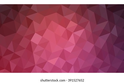 Multicolor pink, red, orange polygonal illustration, which consist of triangles. Geometric background in Origami style with gradient. Triangular design for your business.