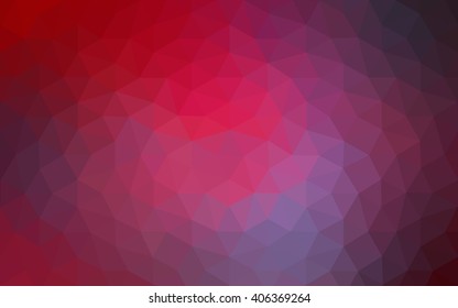 Multicolor pink, red, orange polygonal illustration, which consist of triangles. Geometric background in Origami style with gradient. Triangular design for your business.