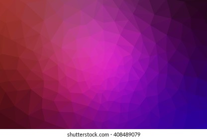 Multicolor pink, red, orange polygonal illustration, which consist of triangles. Geometric background in Origami style with gradient. Triangular design for your business.