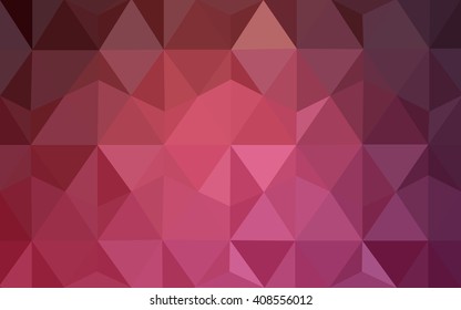 Multicolor pink, red, orange polygonal illustration, which consist of triangles. Geometric background in Origami style with gradient. Triangular design for your business.
