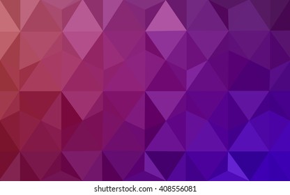 Multicolor pink, red, orange polygonal illustration, which consist of triangles. Geometric background in Origami style with gradient. Triangular design for your business.