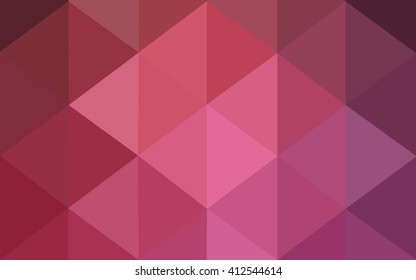 Multicolor pink, red, orange polygonal illustration, which consist of triangles. Geometric background in Origami style with gradient. Triangular design for your business.